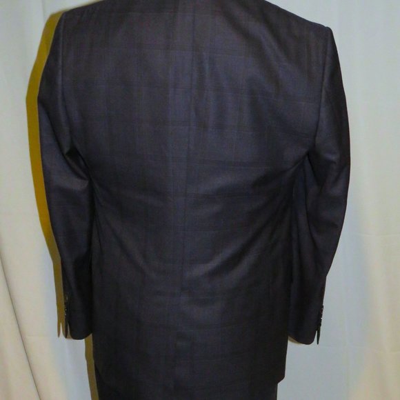 Tom Ford Blue Windowpane Plaid Current Two Button Suit 44R - Picture 11 of 16
